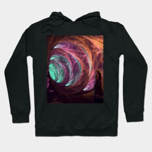 Toward The Light - Down the Rabbit hole - Manafold Art Hoodie